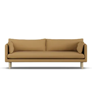 Linnevik soffa - Same Ochre 6676-vitoljad ek, 4-sits - 1898