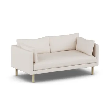 Linnevik soffa - Same Off White 6671-vitoljad ek, 2-sits, utan kappa - 1898