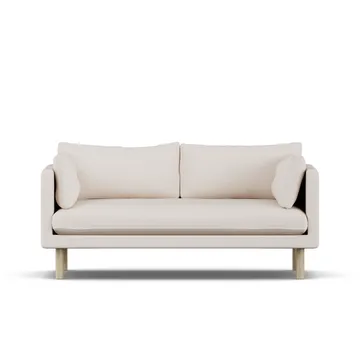 Linnevik soffa - Same Off White 6671-vitoljad ek, 2-sits - 1898