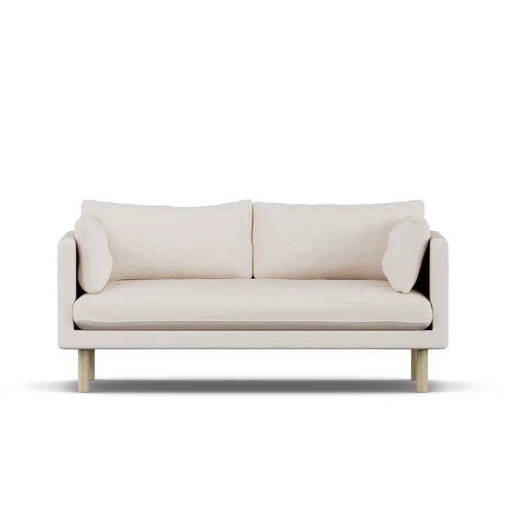 Linnevik soffa - Same Off White 6671-vitoljad ek, 2-sits - 1898