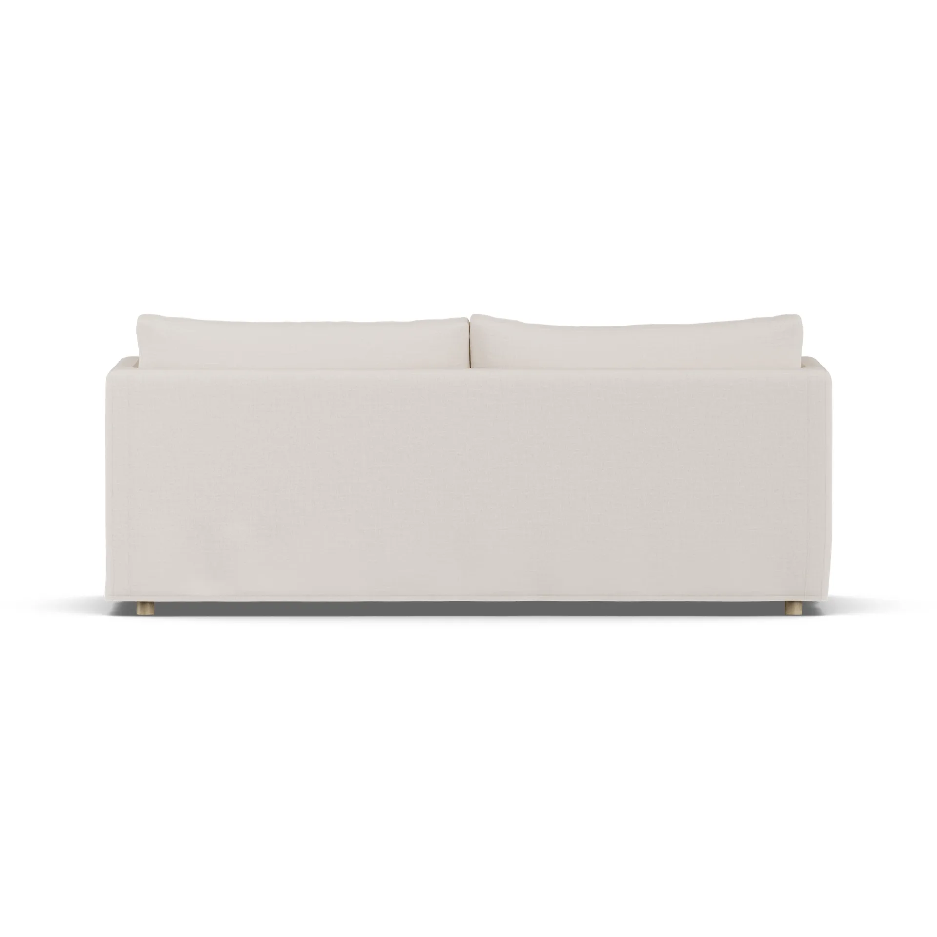 Linnevik soffa, Same Off White 6671-vitoljad ek, 3-sits, med kappa 1898
