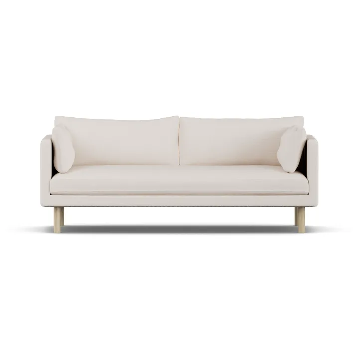 Linnevik soffa - Same Off White 6671-vitoljad ek, 3-sits, utan kappa - 1898