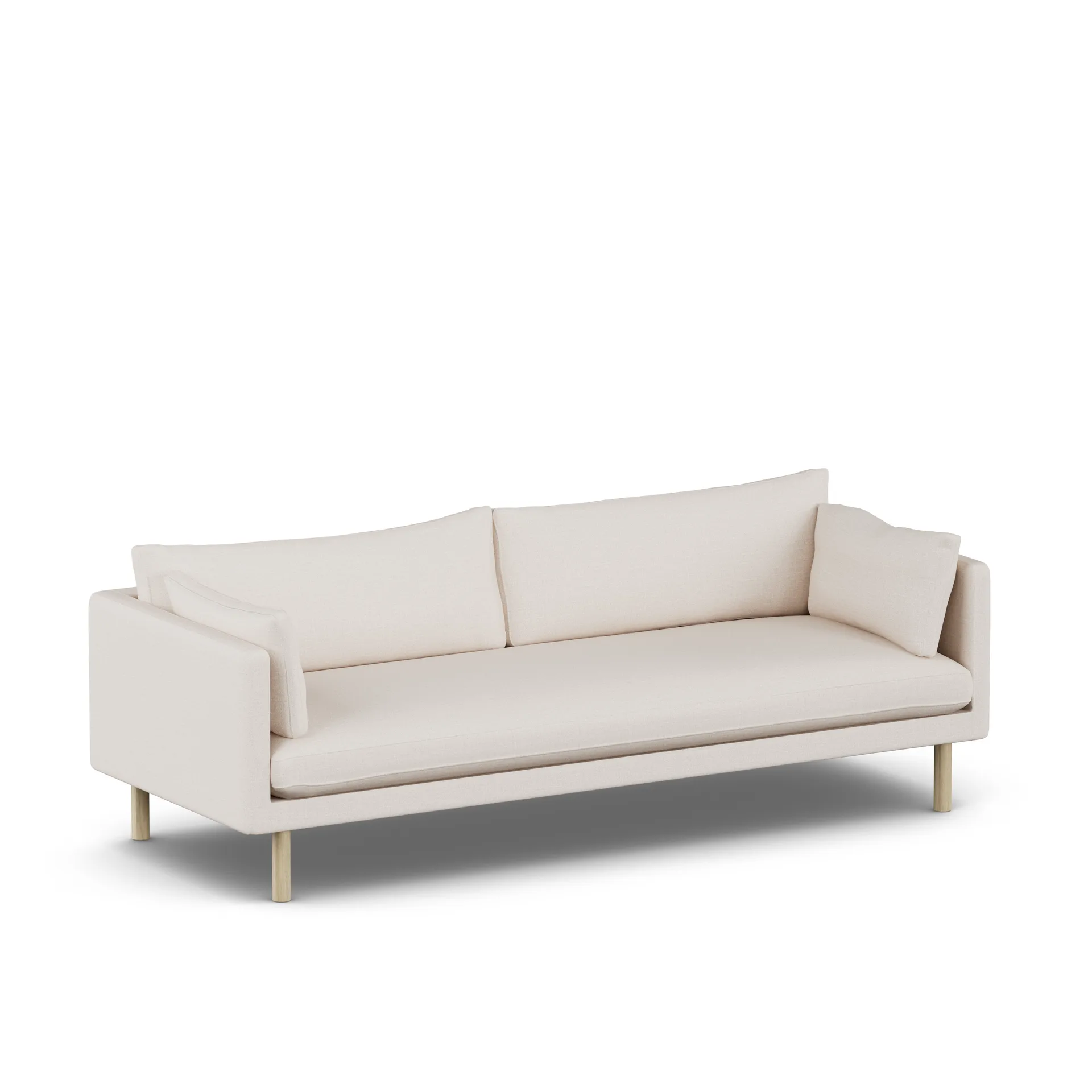 Linnevik soffa, Same Off White 6671-vitoljad ek, 4-sits 1898