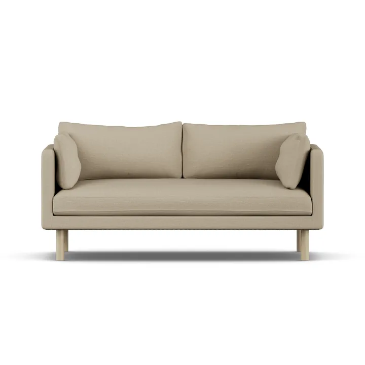 Linnevik soffa - Same Sand 6672-vitoljad ek, 2-sits, utan kappa - 1898