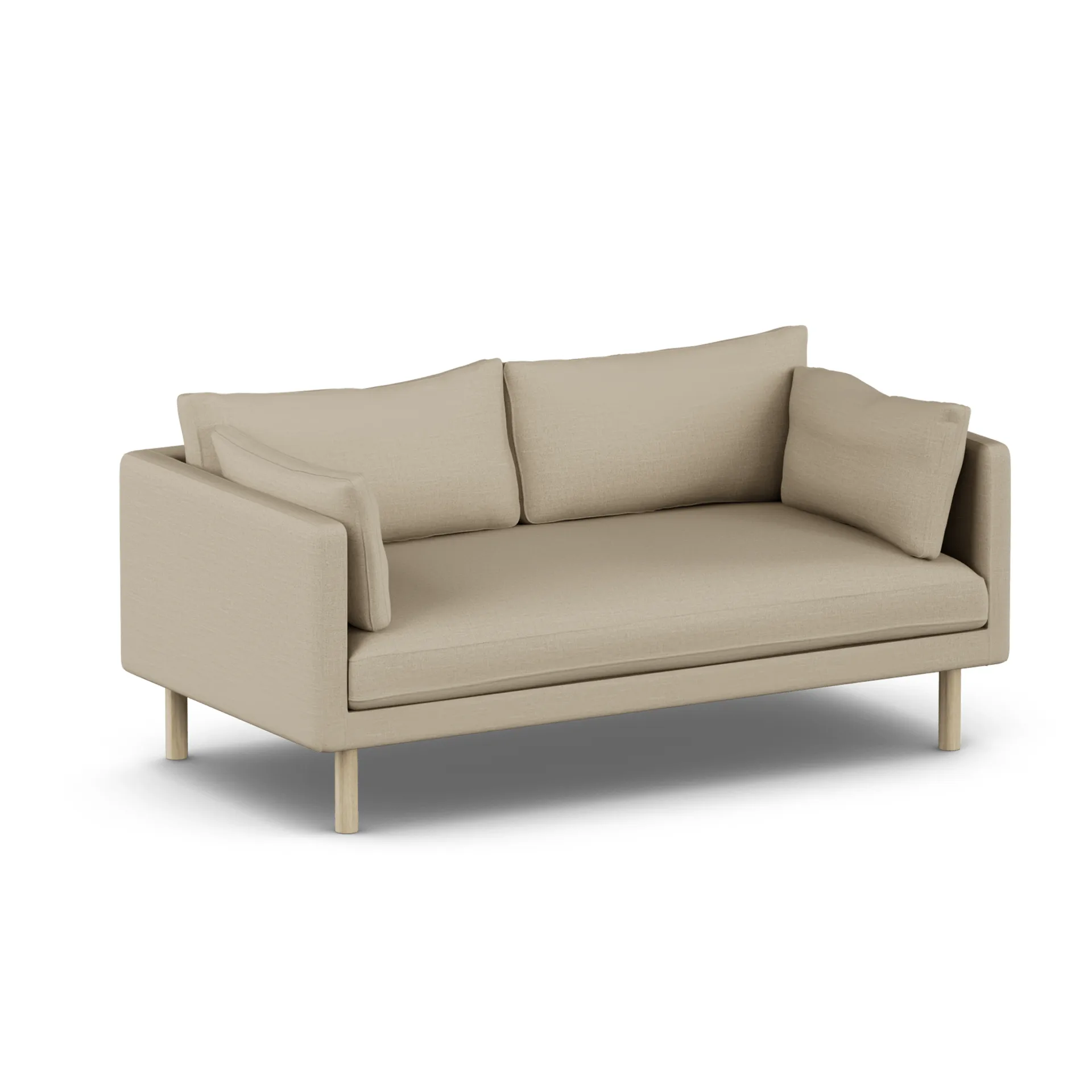Linnevik soffa, Same Sand 6672-vitoljad ek, 2-sits, utan kappa 1898
