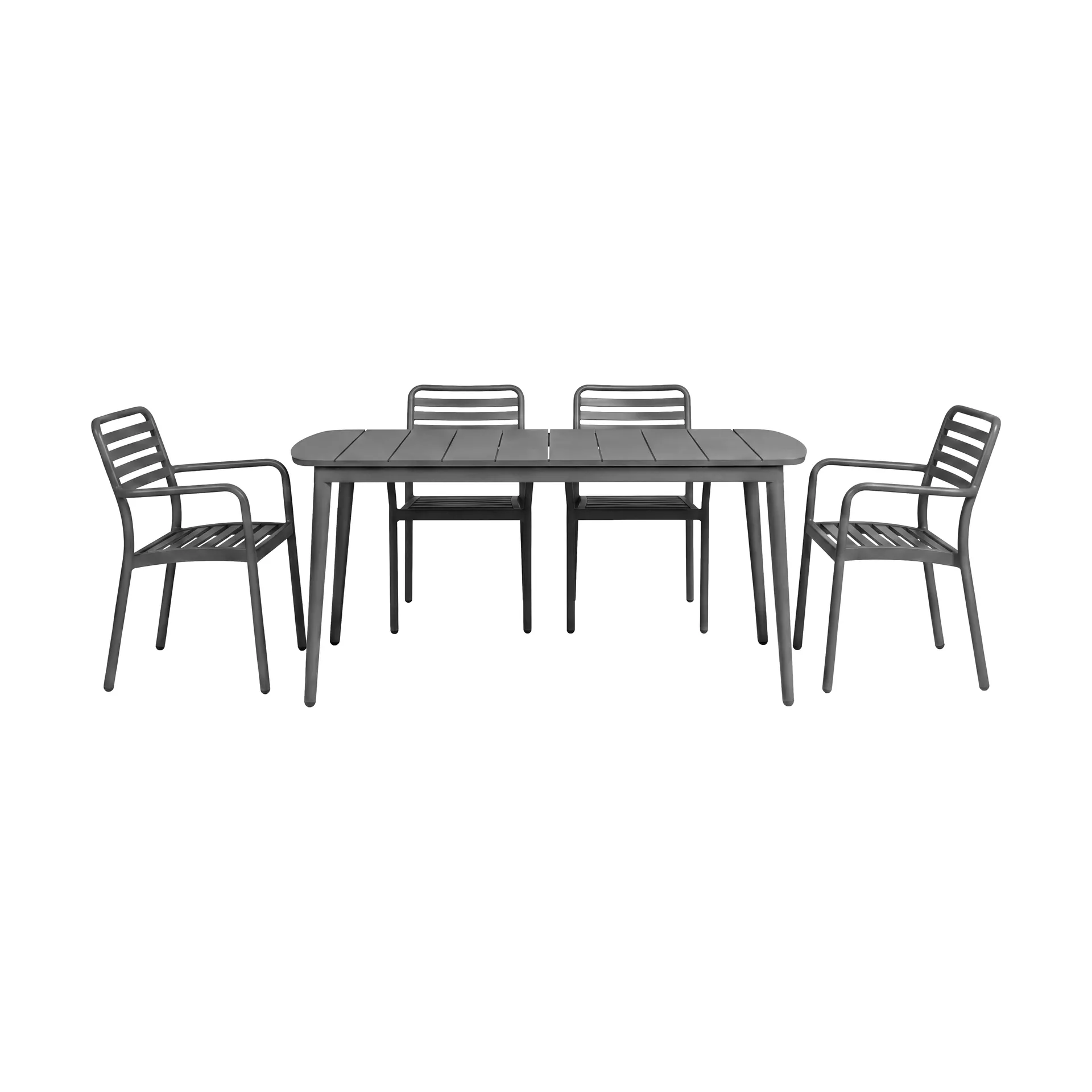 Marsala matbord 152x90 cm + Messina karmstol 4 st, Anthracite,  1898