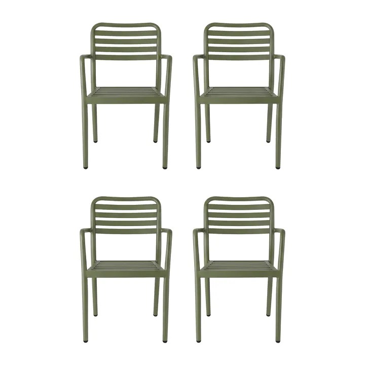 Messina karmstol, Moss green, 4-pack - 1898