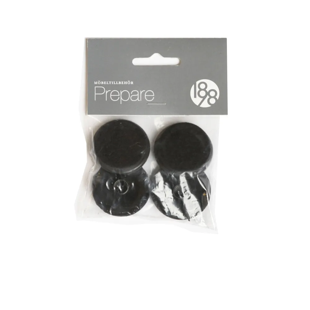 Prepare golvskydd, Svart 37mm plast-filt-nit 4st 1898