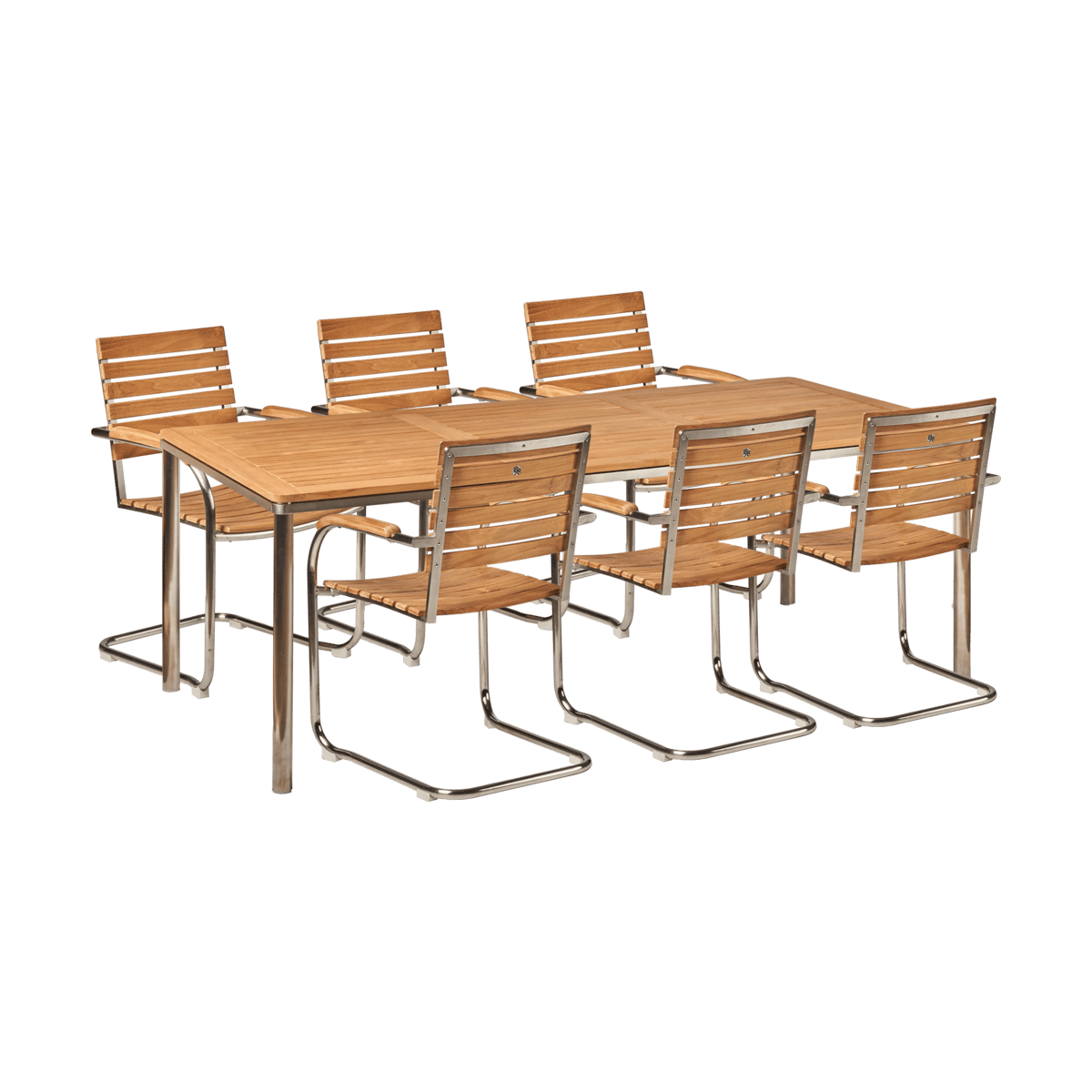 1898 Rörvik matgrupp med 6 stolar | Skandinavisk Design | Brun