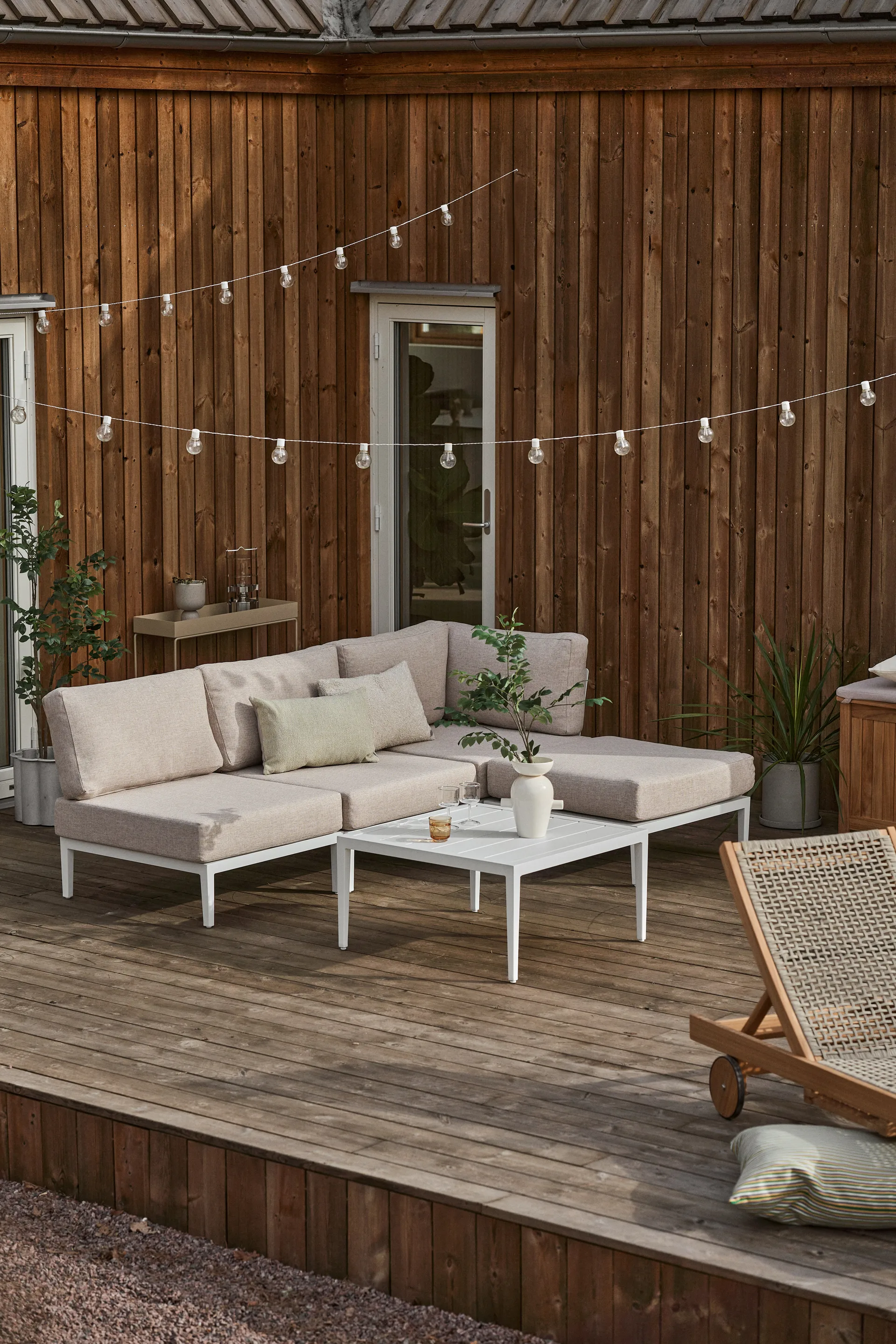 Santander modulsoffa mittmodul, Vit-beige 1898