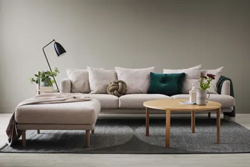 Sjövik fotpall - Bern beige 0341, vitoljad ek - 1898