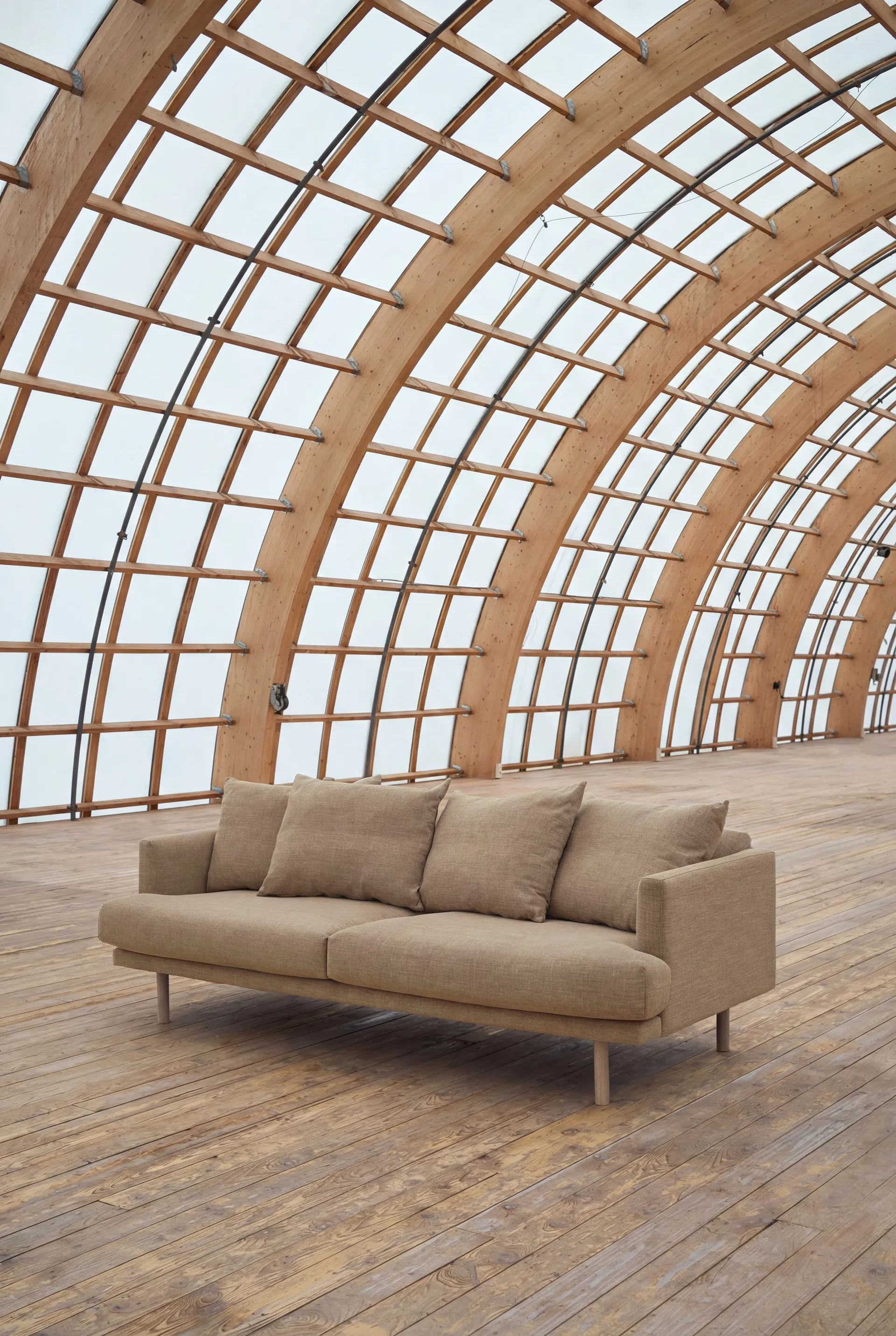 Sjövik soffa, Same Sand 6672-vitoljad ek, 3-sits 1898