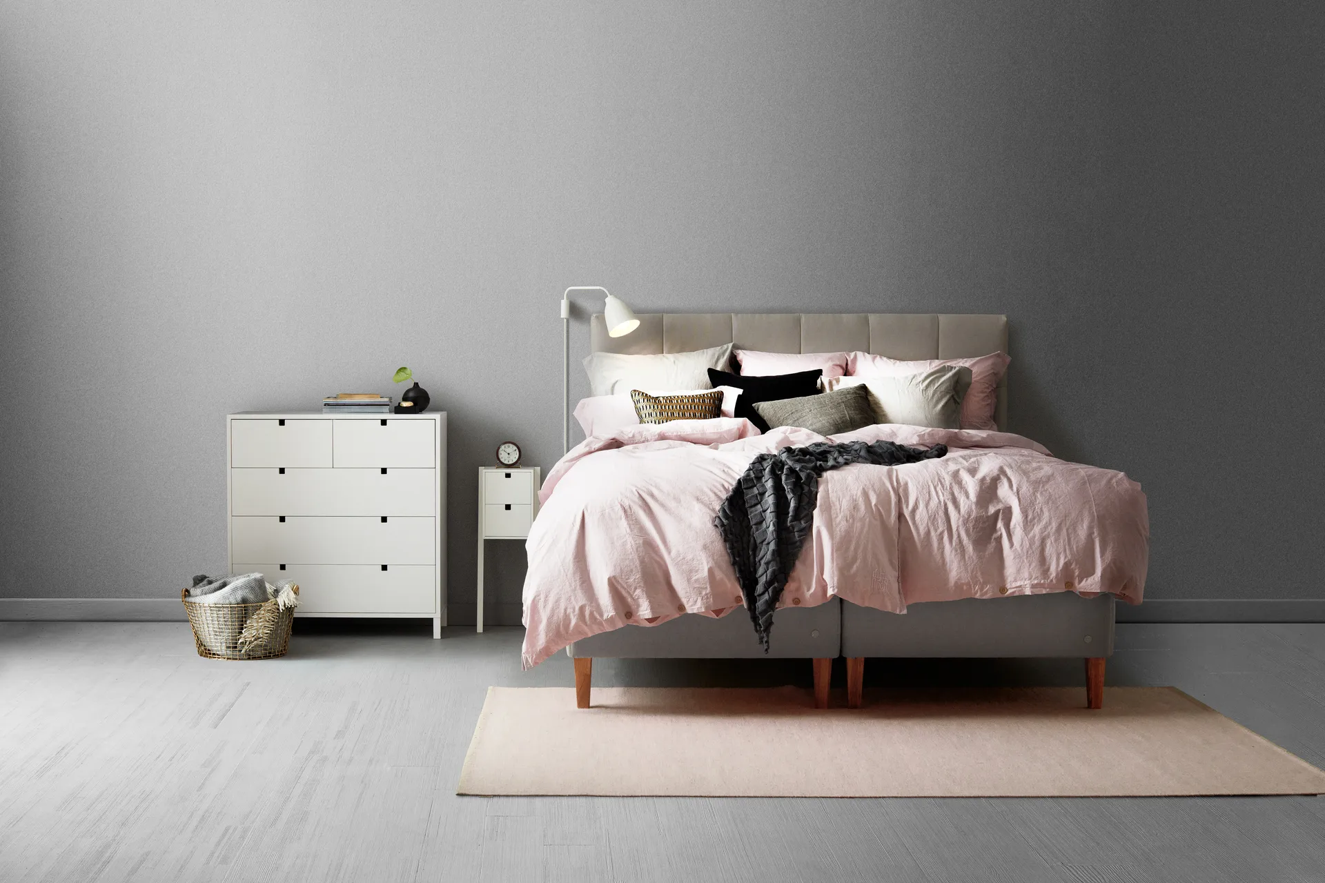 Square säng- och hallhylla, Vit 1898