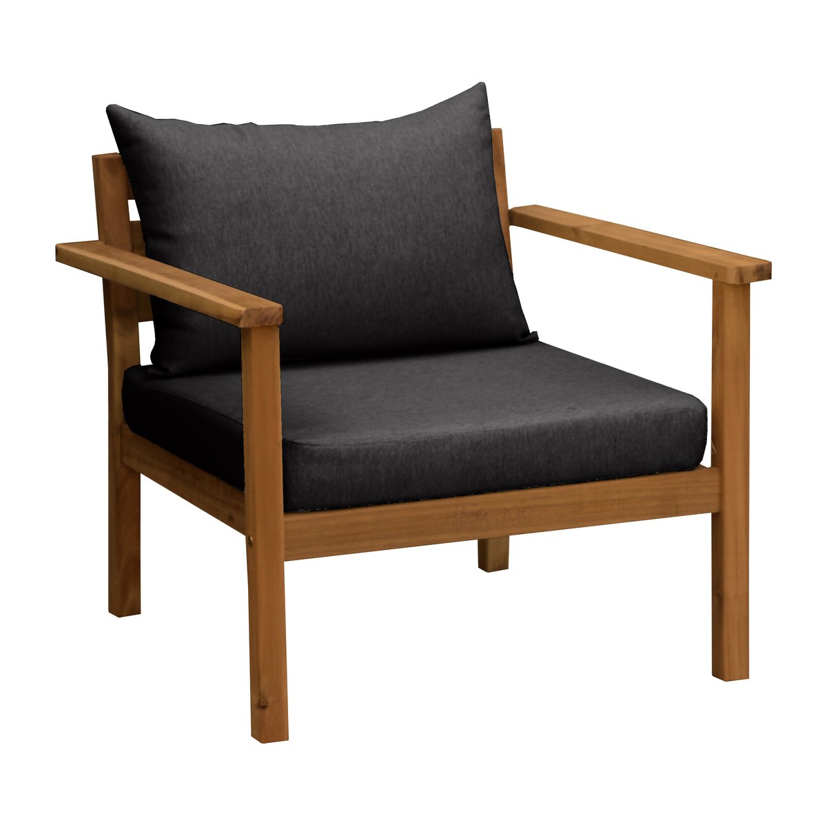 1898 Stockaryd loungefåtölj teak/dark grey | Skandinavisk Design | Grå