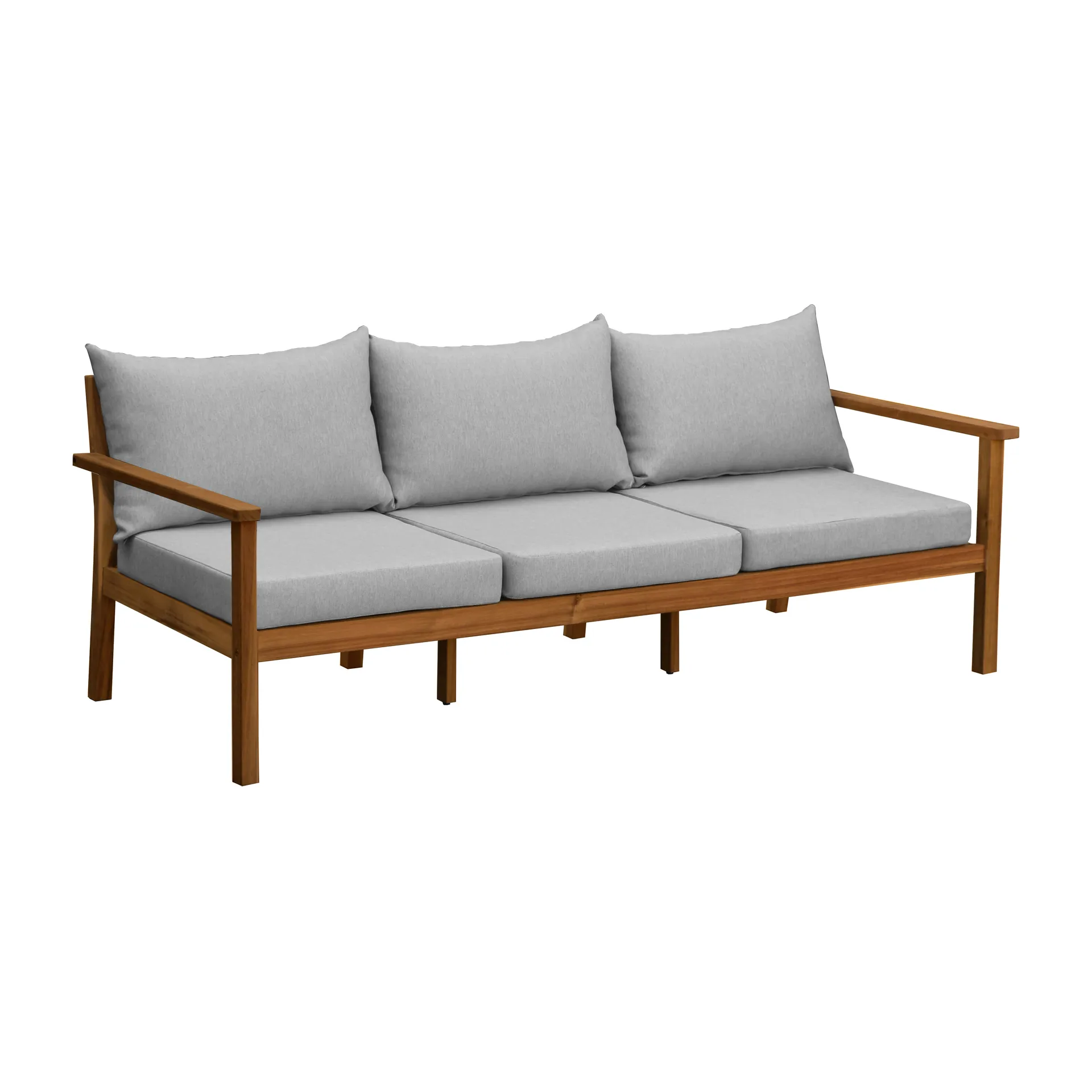 Stockaryd soffa 3-sits teak/light grey,  1898