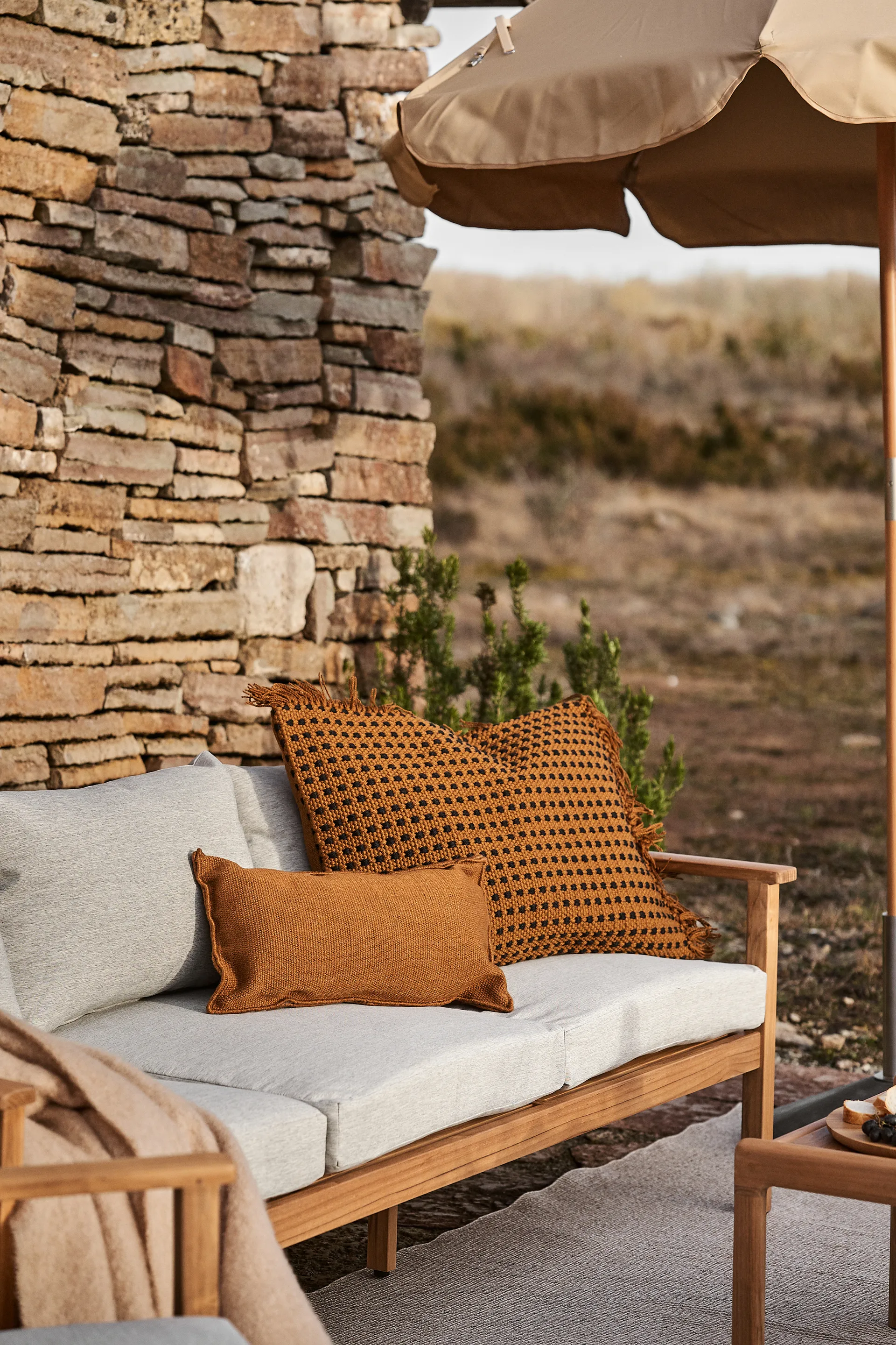 Stockaryd soffa 3-sits teak/light grey 1898