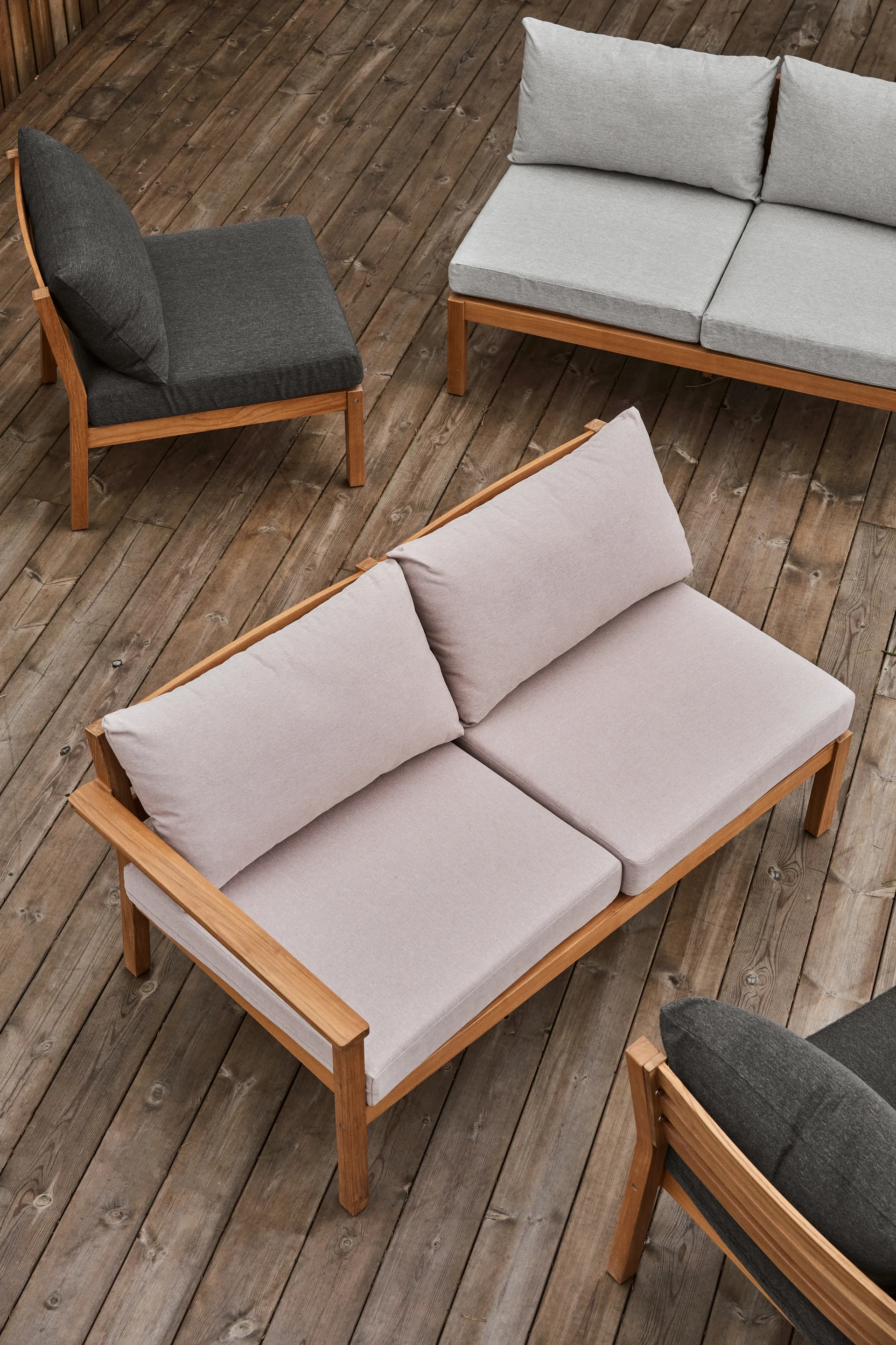 Stockaryd soffmodul 2-sits höger teak/beige,  1898