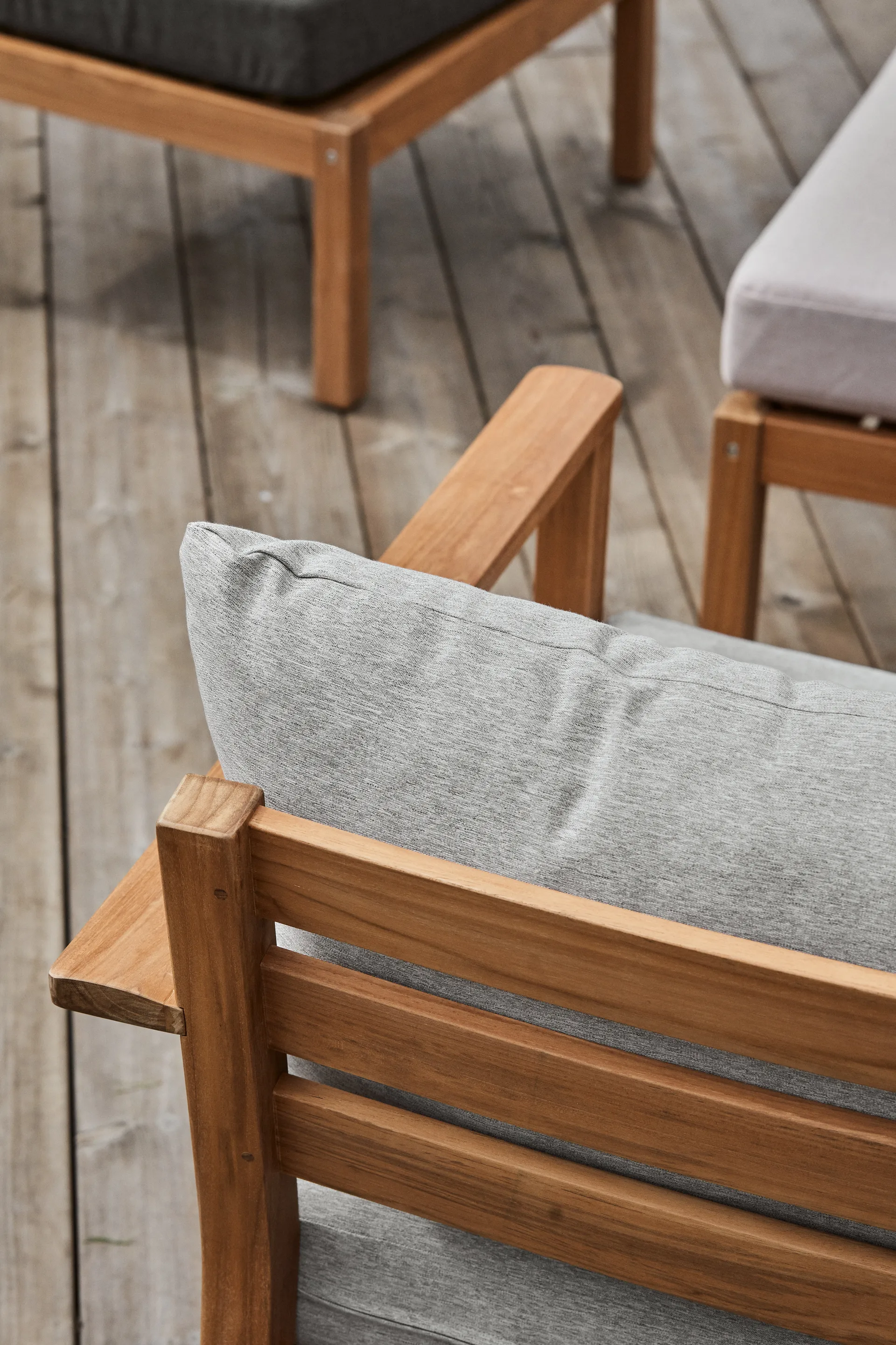 Stockaryd soffmodul 2-sits höger teak/light grey,  1898