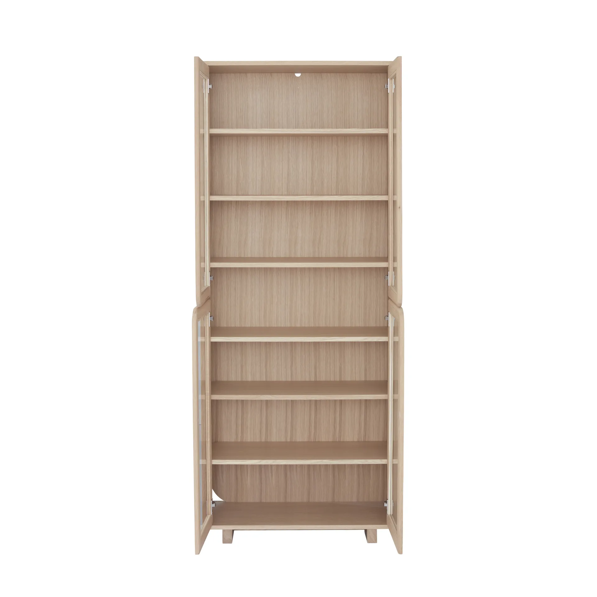 Vidja högt vitrinskåp, Vitpigmenterad ek 1898