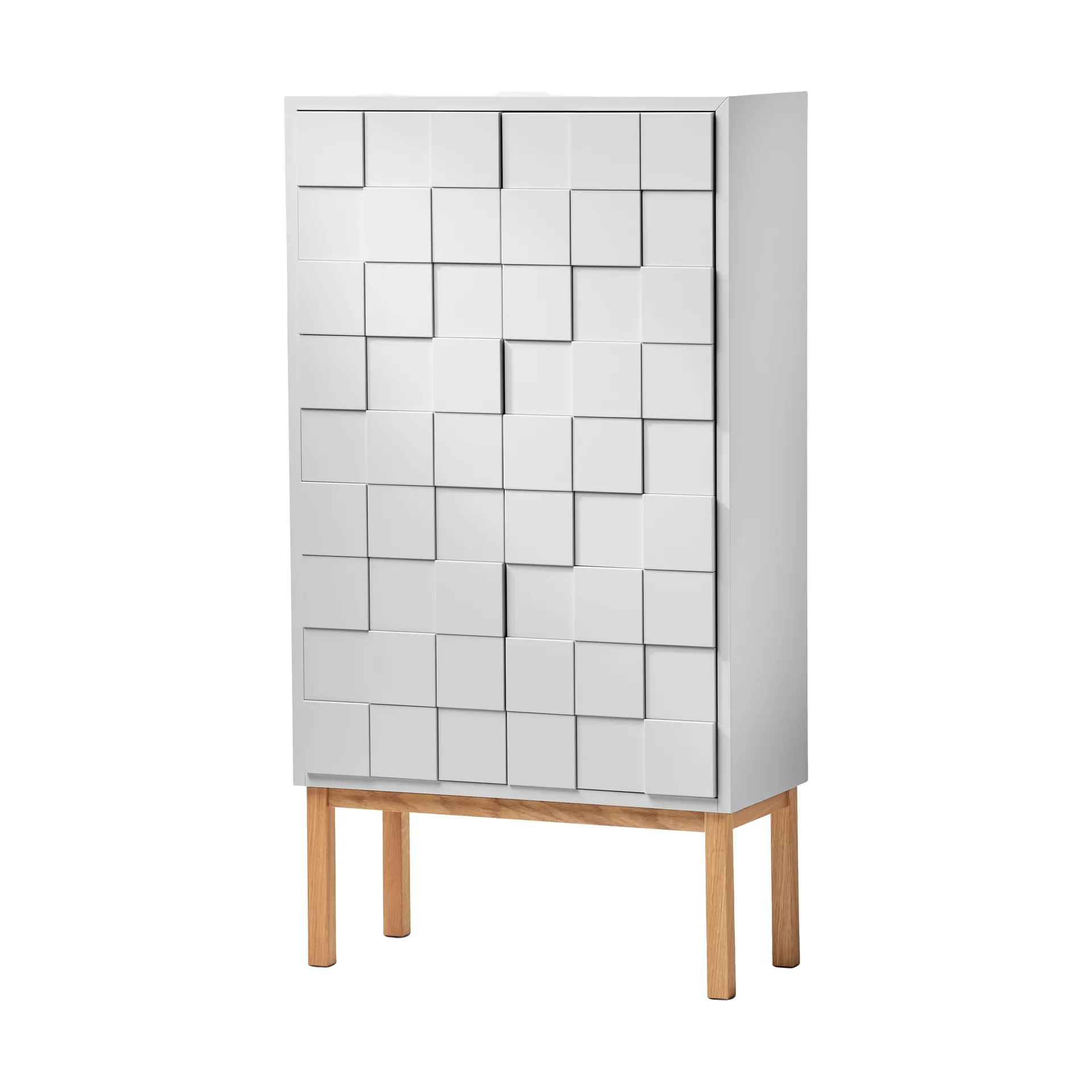 A2 collect 2010 skåp benram i vitoljad ek, Ljusgrå A2