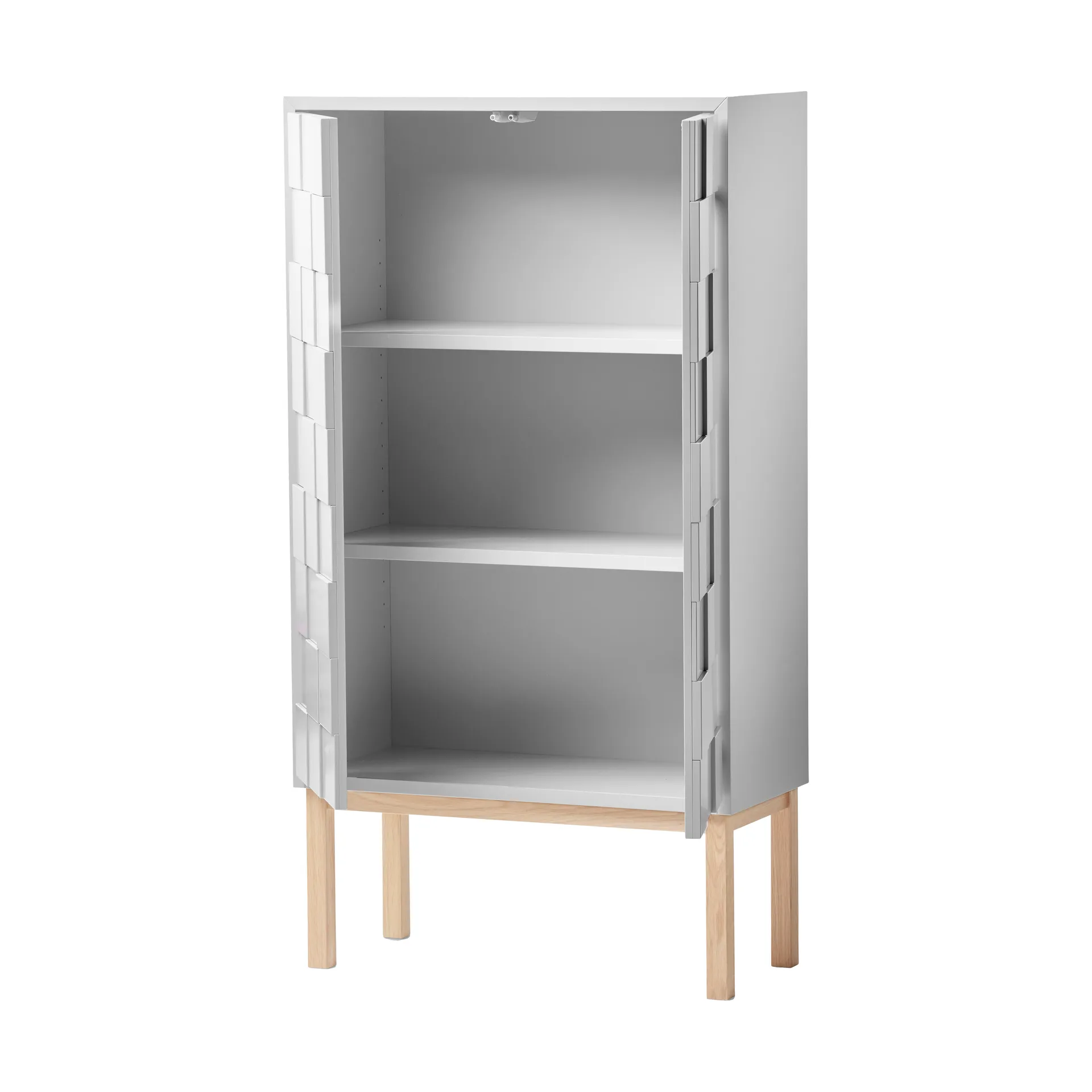 A2 collect 2010 skåp benram i vitoljad ek, Ljusgrå A2