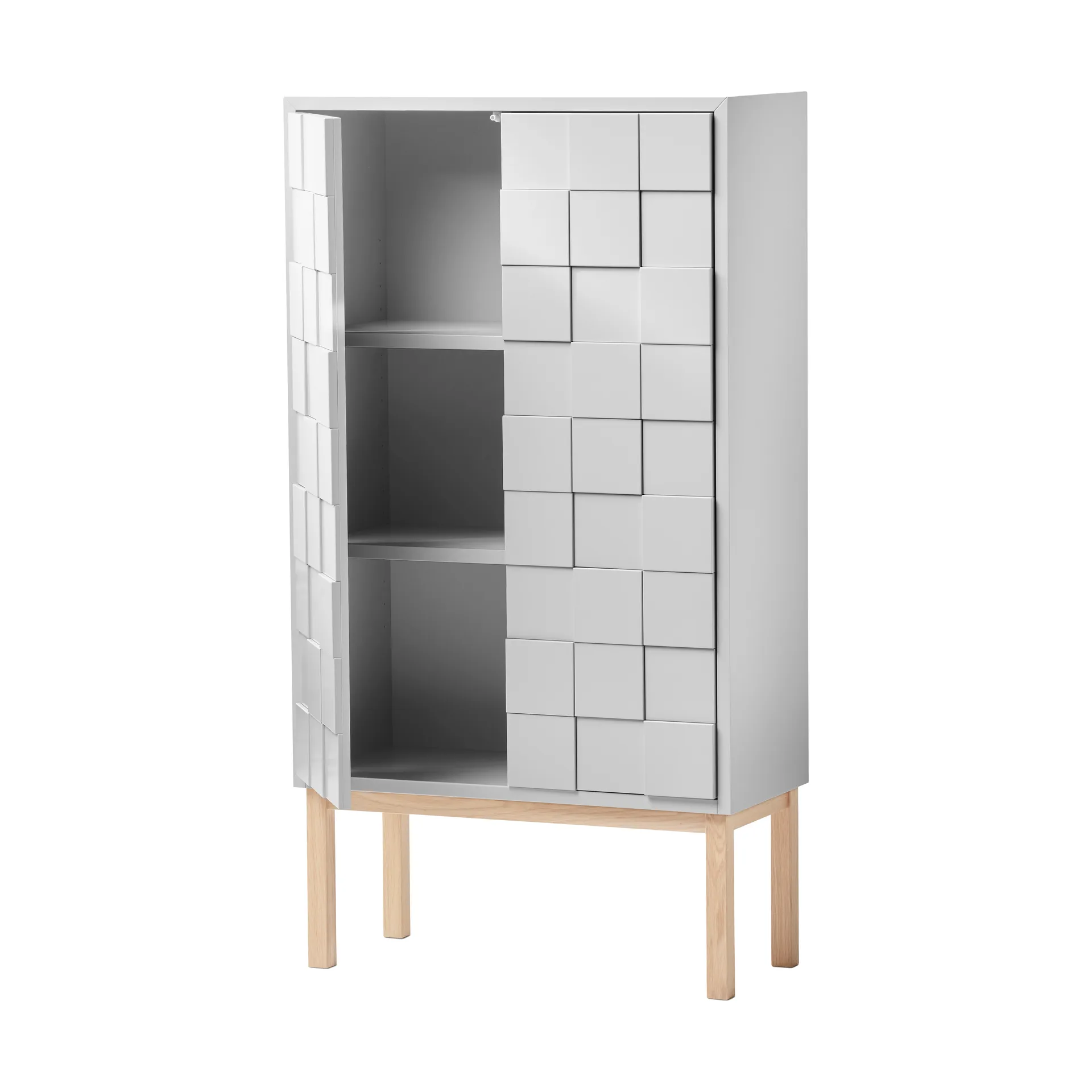 A2 collect 2010 skåp benram i vitoljad ek, Ljusgrå A2