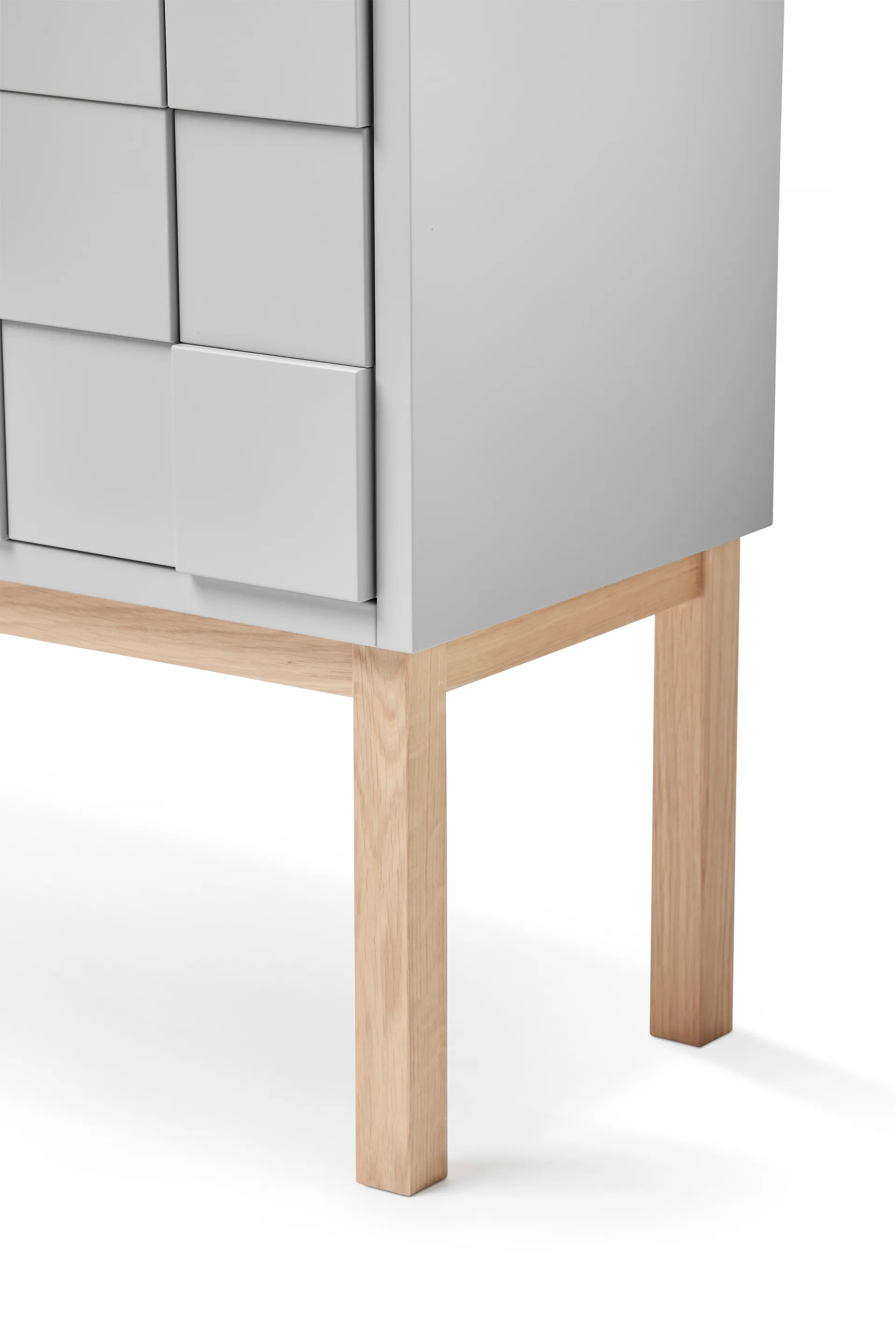 A2 collect 2010 skåp benram i vitoljad ek, Ljusgrå A2