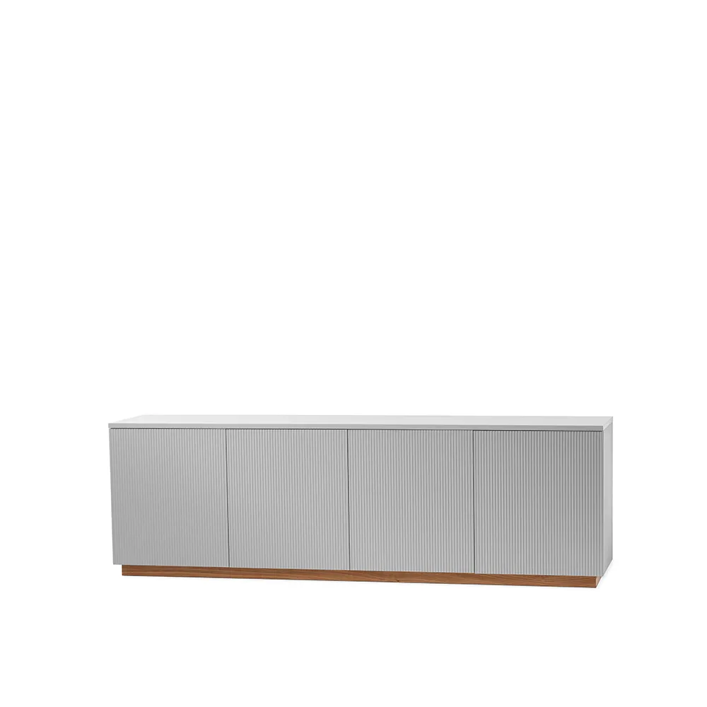 Beam sideboard, ljusgrå, sockel i oljad ek A2