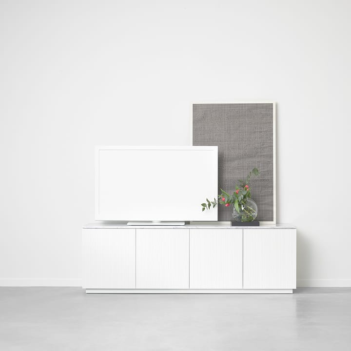 Beam sideboard, ljusgrå, sockel i vitoljad ek A2
