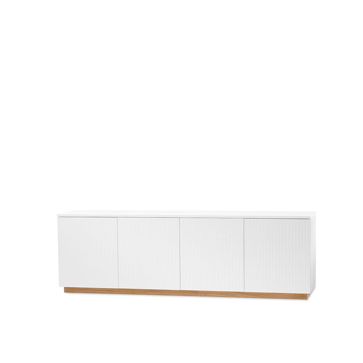 Beam sideboard - vit lack, sockel i oljad ek - A2