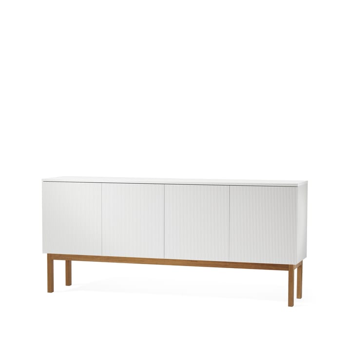 Beam sideboard - vit lack, stativ i oljad ek - A2