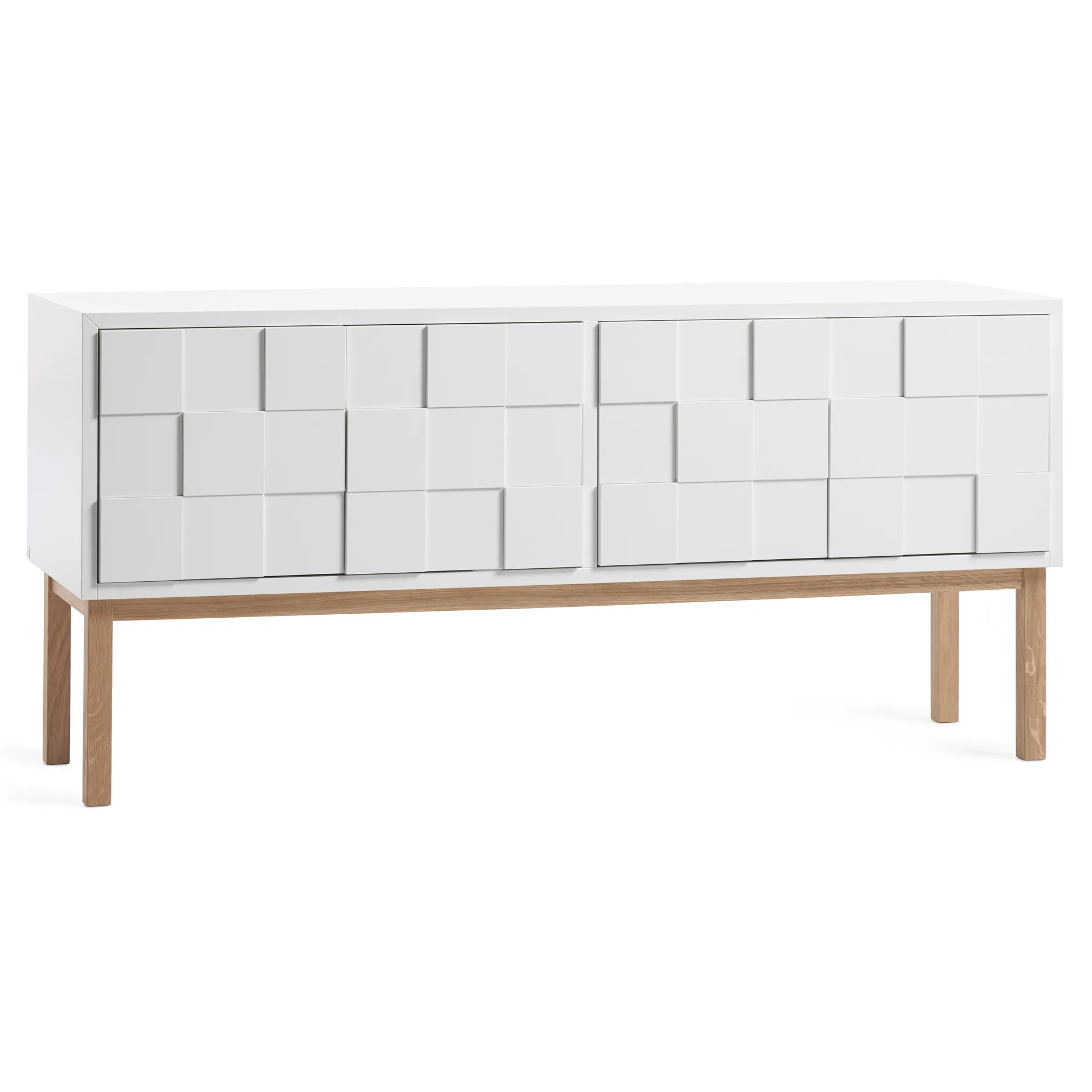 Collect 2010 mediabänk med ben, Vitoljad ek A2