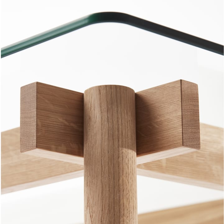 Corners matbord - ek svartbetsad, glas - A2