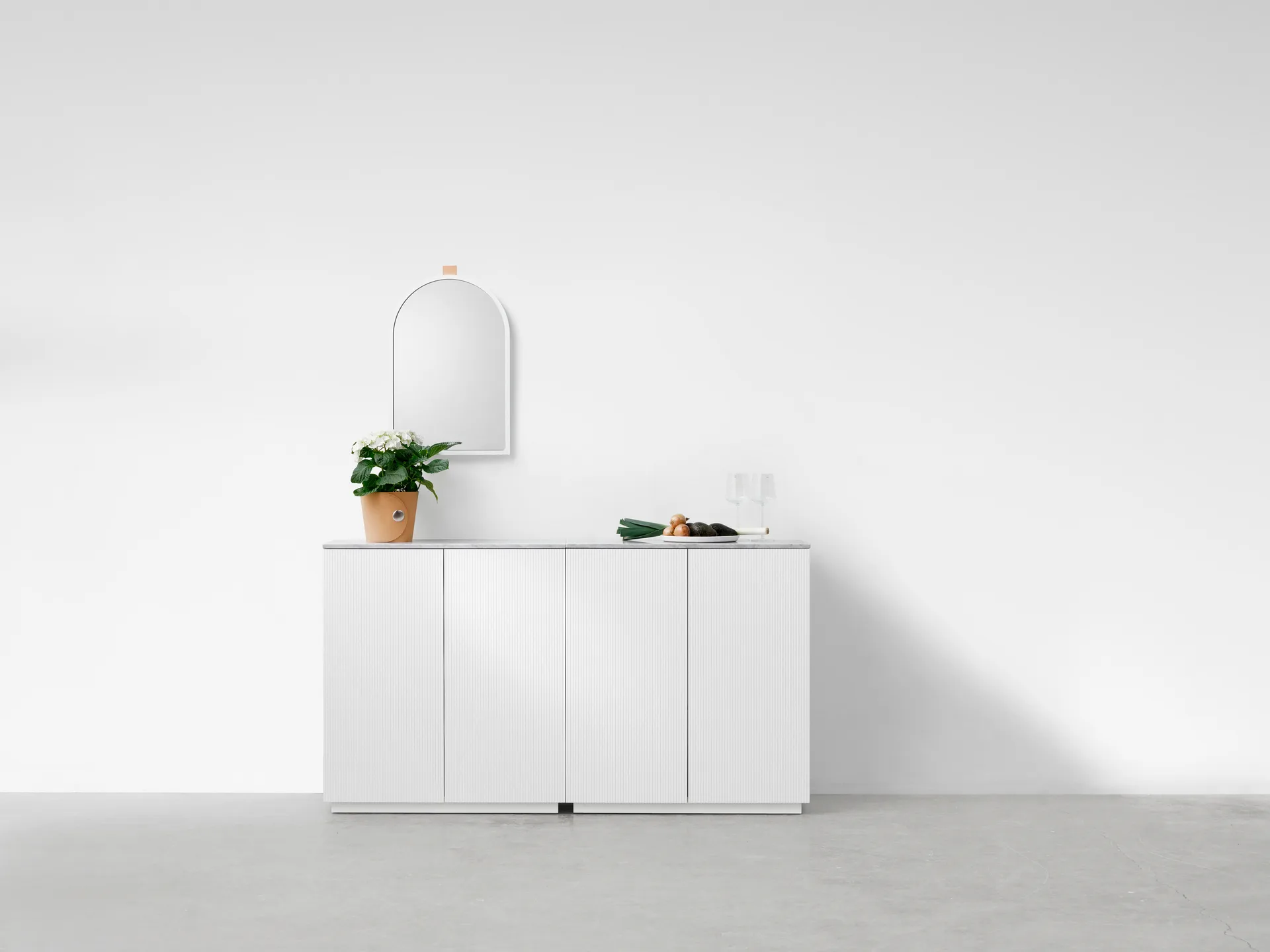 Echo väggspegel, Vit, 43x63 cm A2