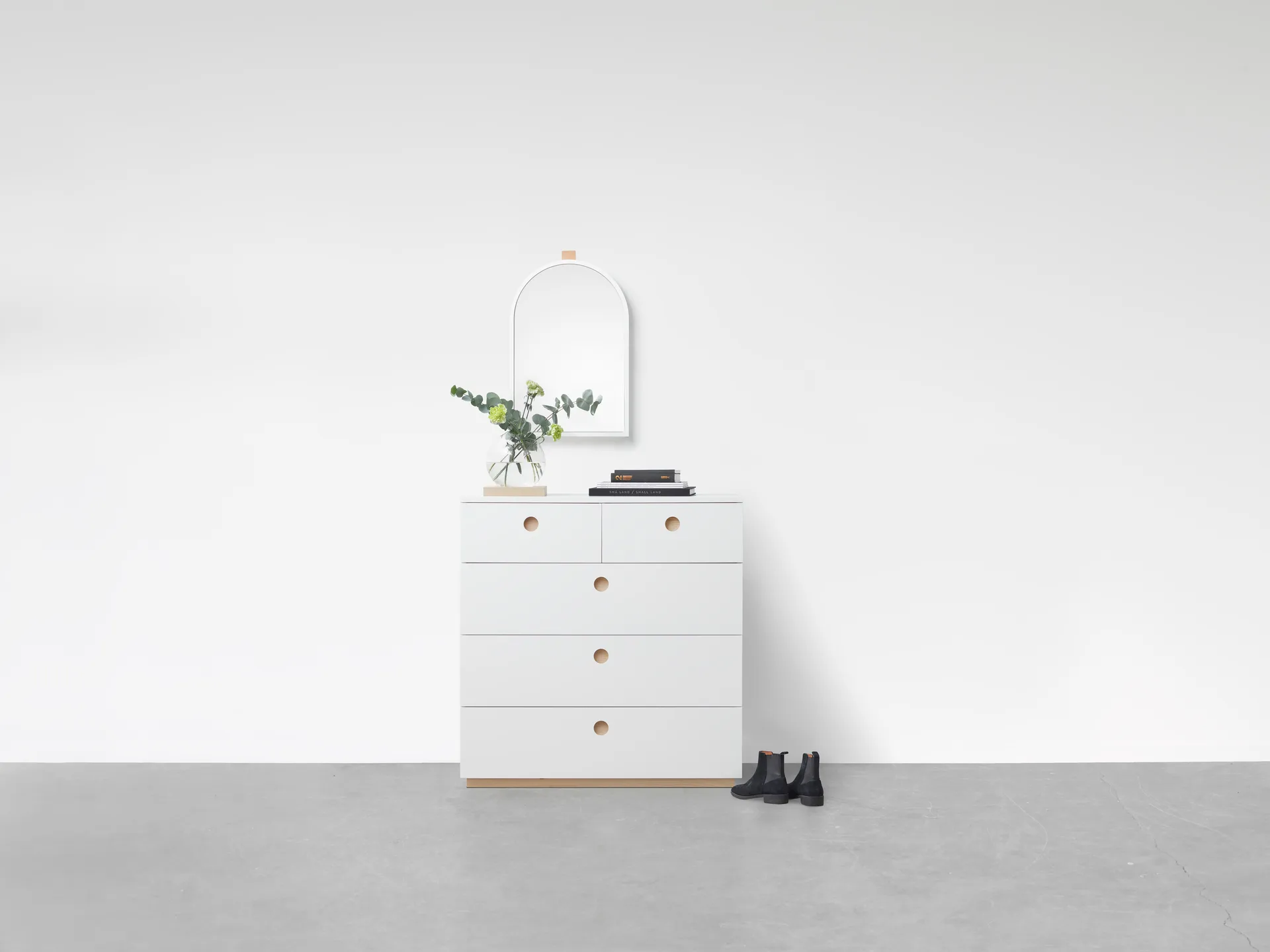 Echo väggspegel, Vit, 43x63 cm A2