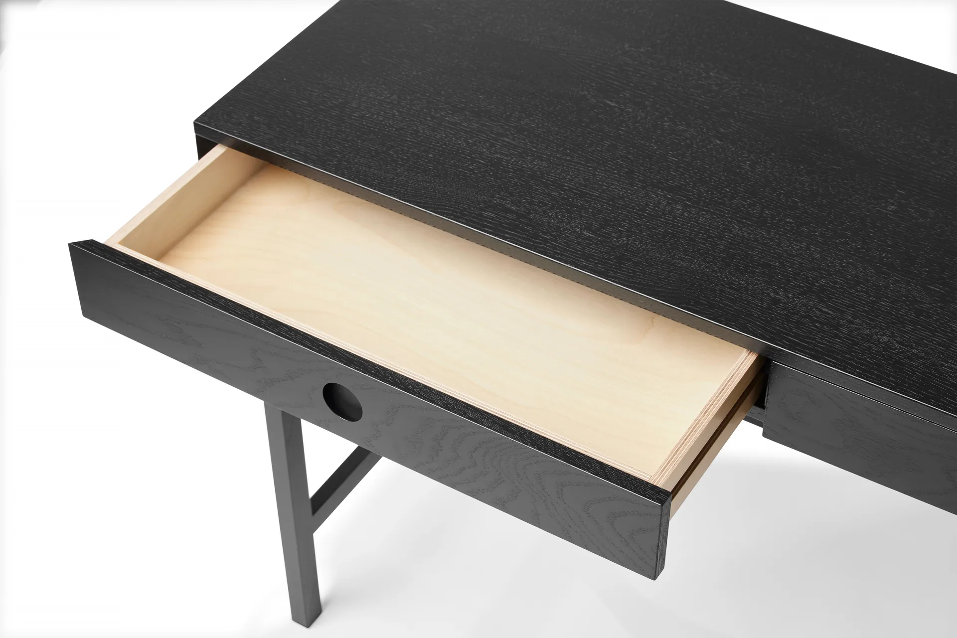 Mind skrivbord, Svartbetsad ek, 118x74x44 cm A2