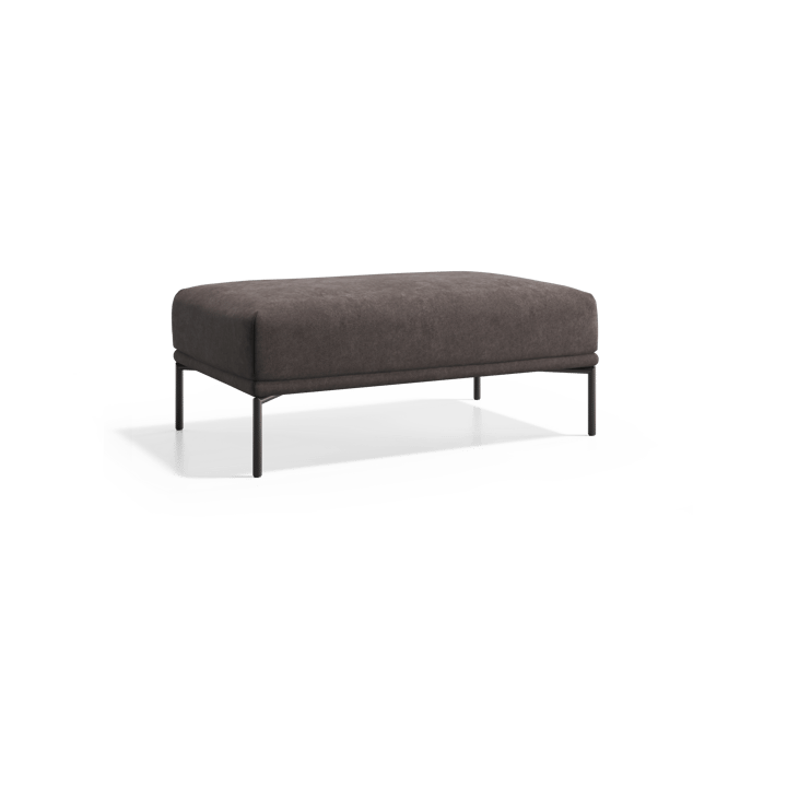 Baron ottoman 60x96 cm - Adea nubuck 98 brun-svarta ben - Adea