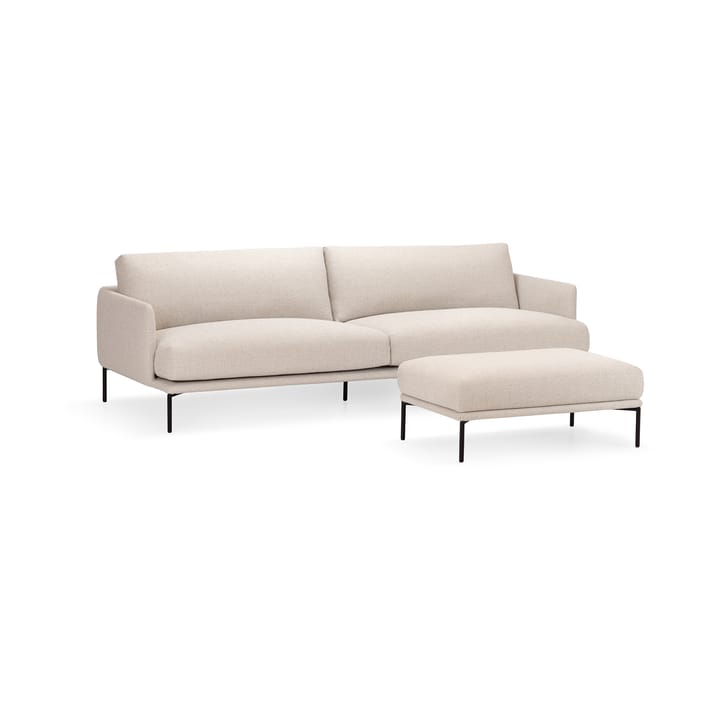 Baron ottoman 60x96 cm, Bohemian 010, svarta stålben Adea
