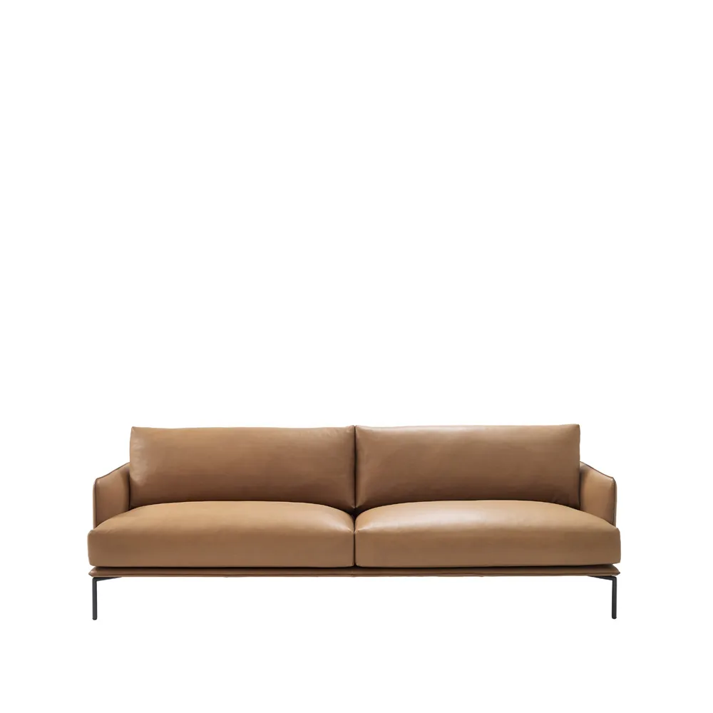 Baron soffa 3-sits, läder master 53 whiskey, 210 cm Adea