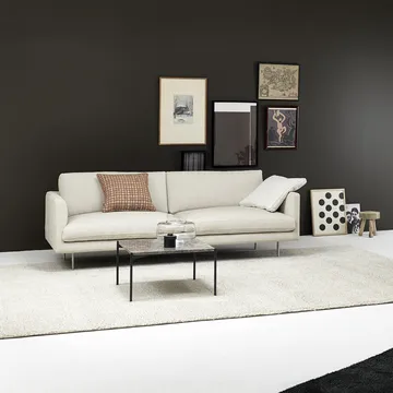 Basel soffa 200 cm - Malawi 17 black/blue, aluminiumben, 200 cm - Adea