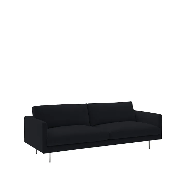 Basel soffa 200 cm - Malawi 17 black/blue, aluminiumben, 200 cm - Adea