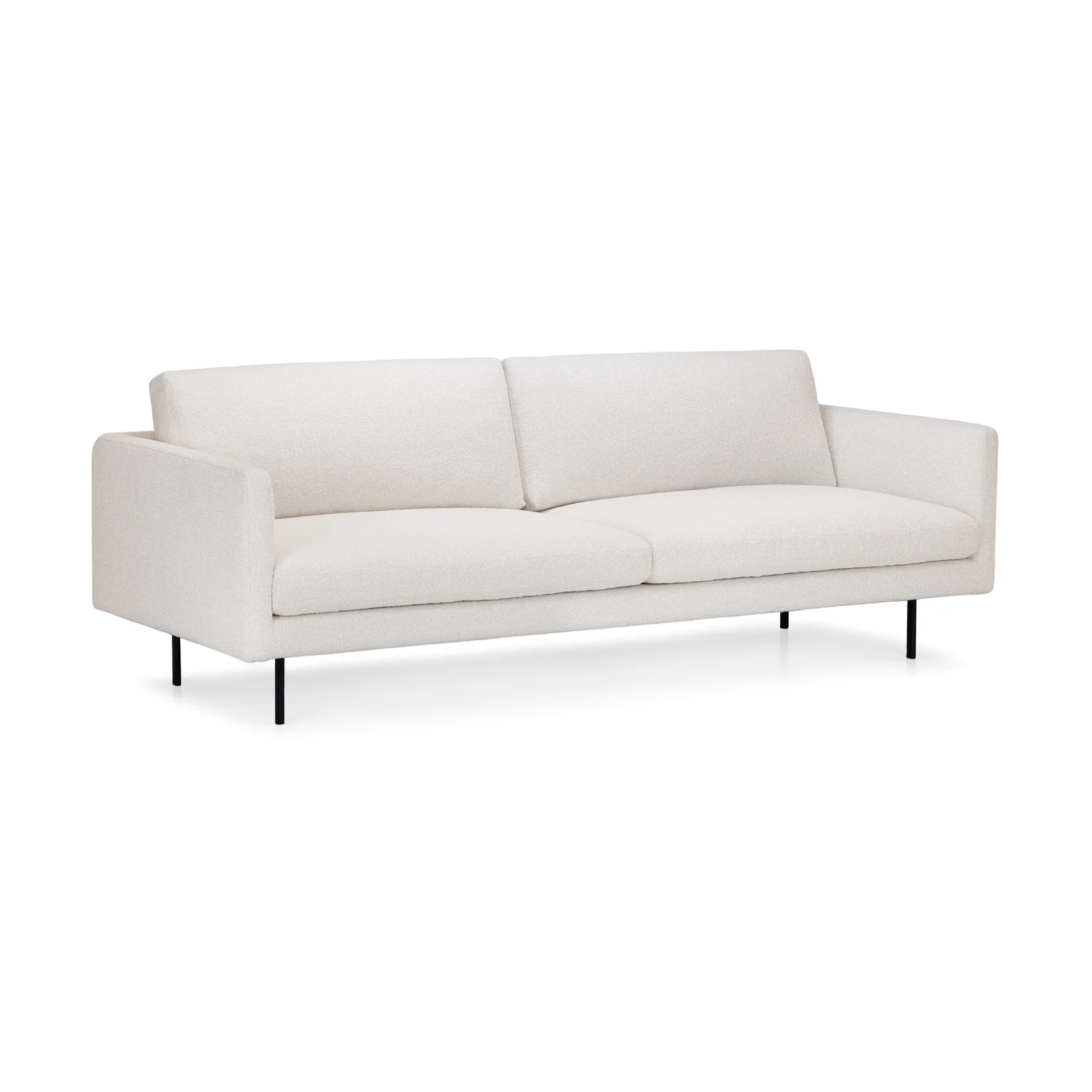 Basel soffa 220 cm, Siru 93 white-svarta ben Adea