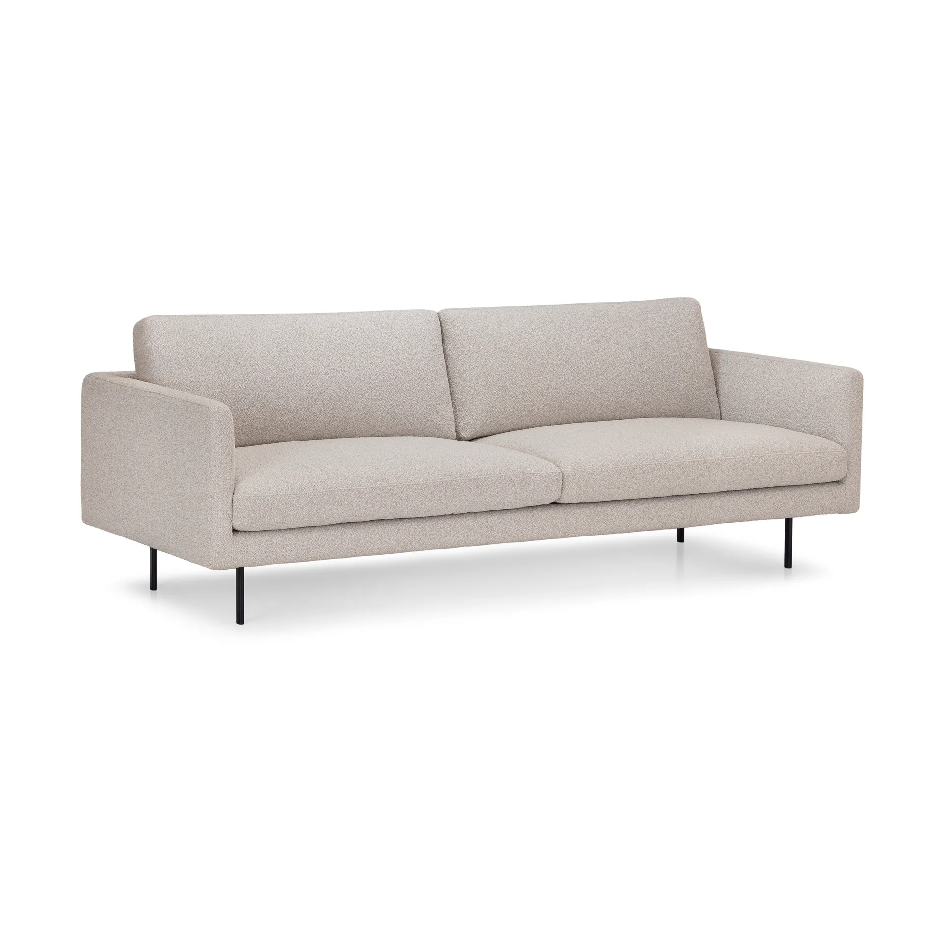 Basel soffa 220 cm, Siru 94 beige-svarta ben Adea
