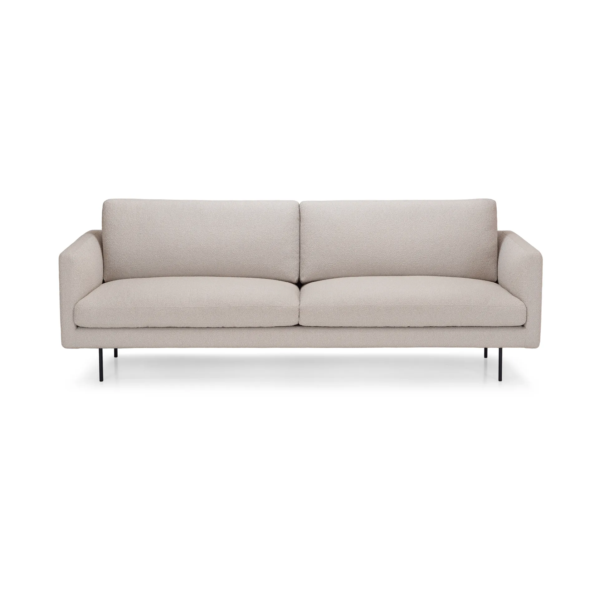 Basel soffa 220 cm, Siru 94 beige-svarta ben Adea