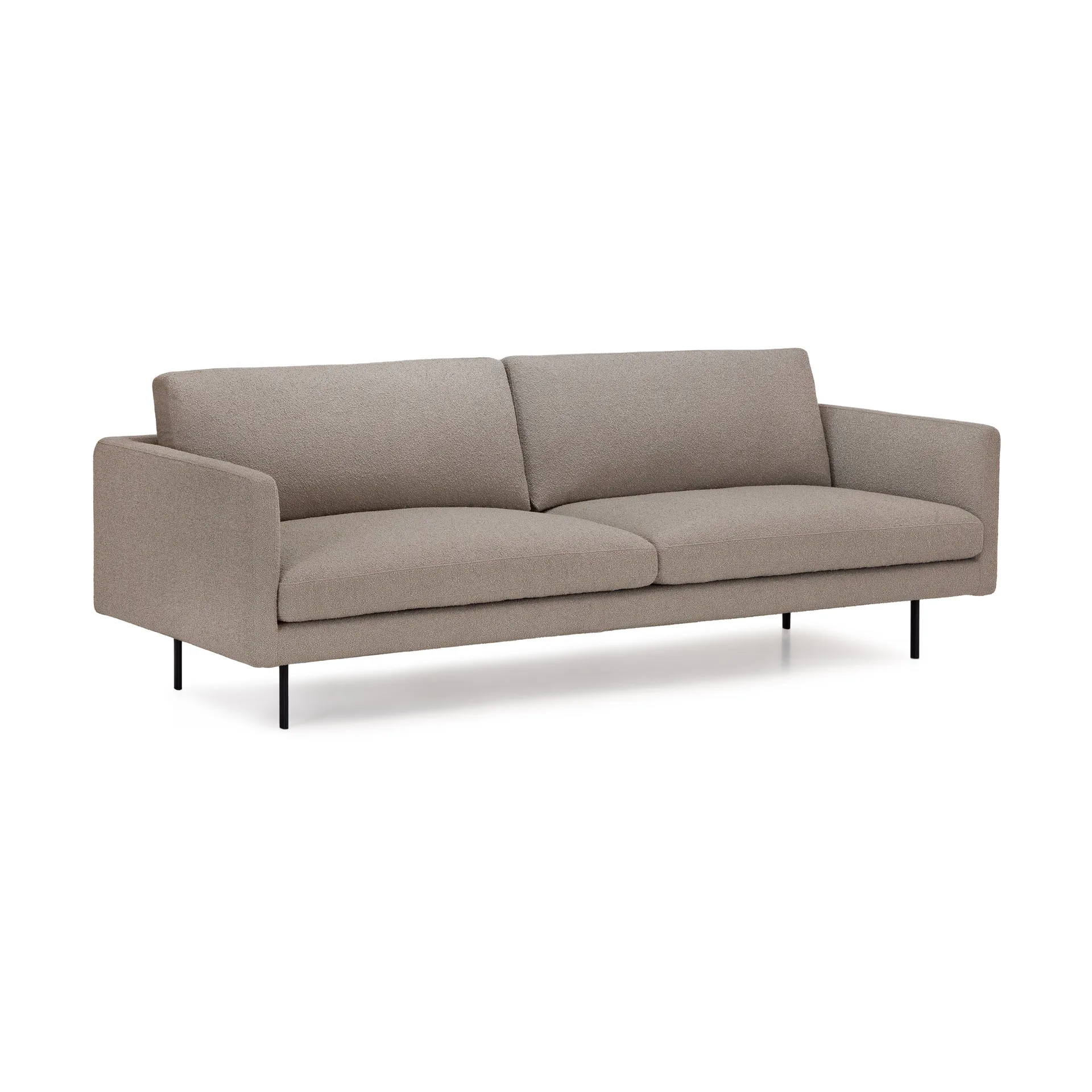 Basel soffa 220 cm, Siru 97 sand-svarta ben Adea