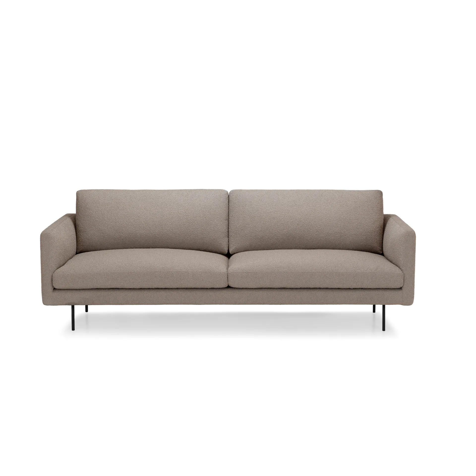 Basel soffa 220 cm, Siru 97 sand-svarta ben Adea
