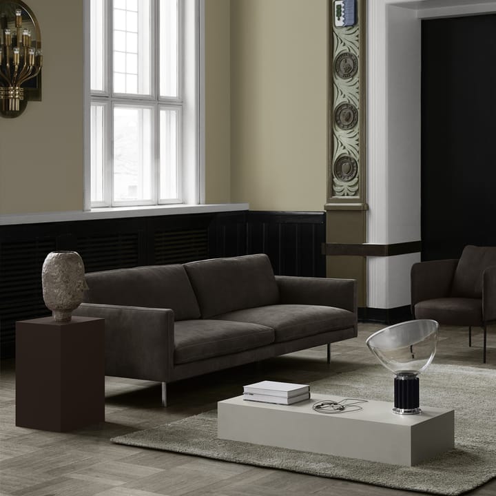 Basel soffa 220 cm - tyg malawi 21 off white/beige, aluminium ben, 220 cm - Adea