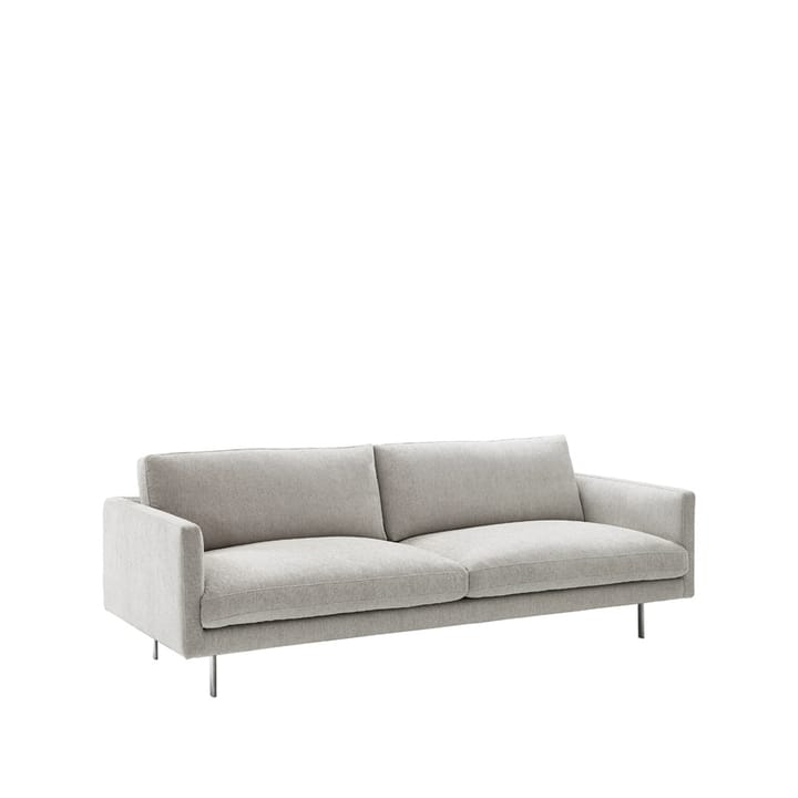 Basel soffa - tyg malawi 13 silver, aluminium ben, 220 cm - Adea