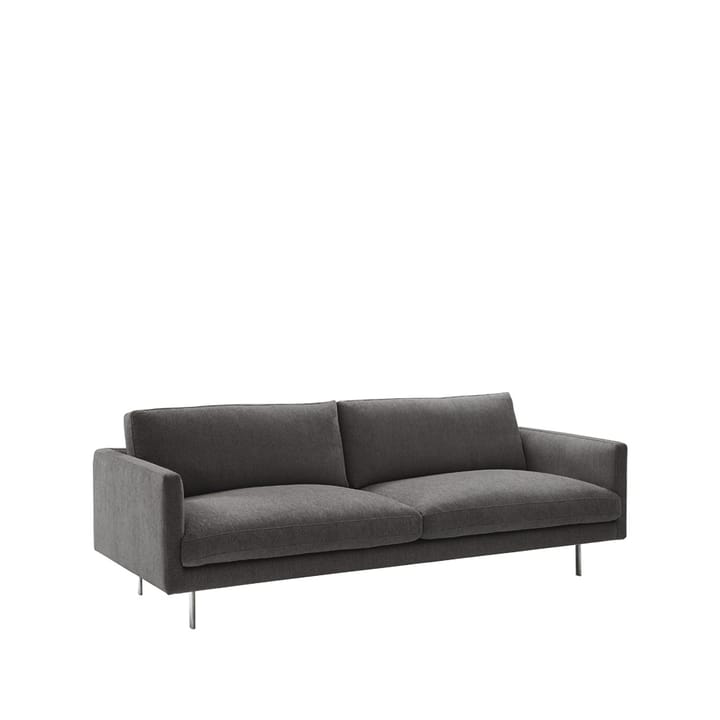 Basel soffa - tyg malawi 14 grey, aluminium ben, 220 cm - Adea
