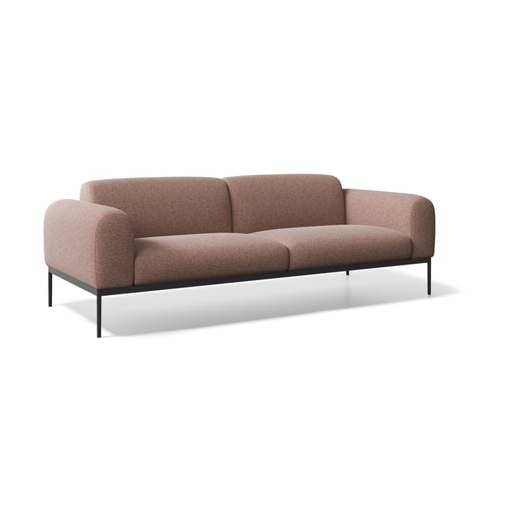Bon soffa 3-sits - Bohemian 080 orange-svarta ben - Adea